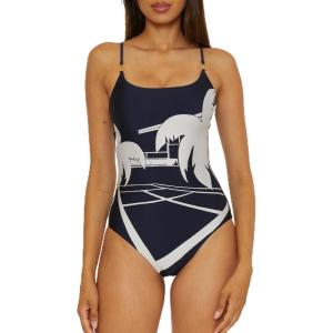 Trina Turk Womens Tennis One Piece Swimsuit, Adjustable, Bathing Suits for Women(Ink)