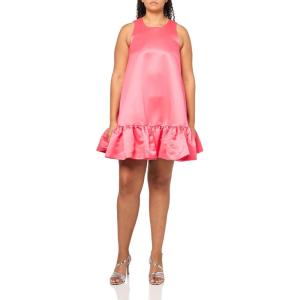 Trina Turk Women’s Voluminous Satin Mini Dress(Coral Crush)