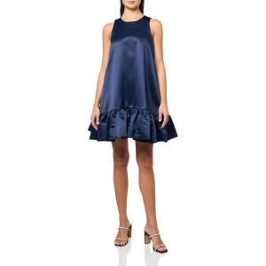 Trina Turk Women’s Voluminous Satin Mini Dress(Ink)