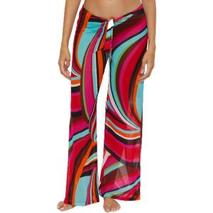 Trina Turk womens Tie Front Pants, Casual, Beach Cover Ups for Women(Swoop (Multicolor))