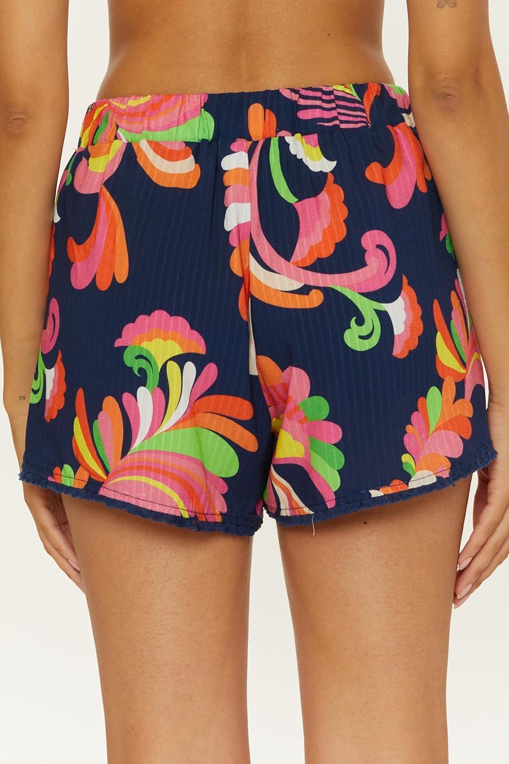 imageTrina Turk Pocket Shorts Casual Beach Cover Ups for WomenPoolside Multicolor