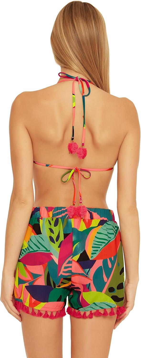 imageTrina Turk Pocket Shorts Casual Beach Cover Ups for WomenRainforest Multicolor