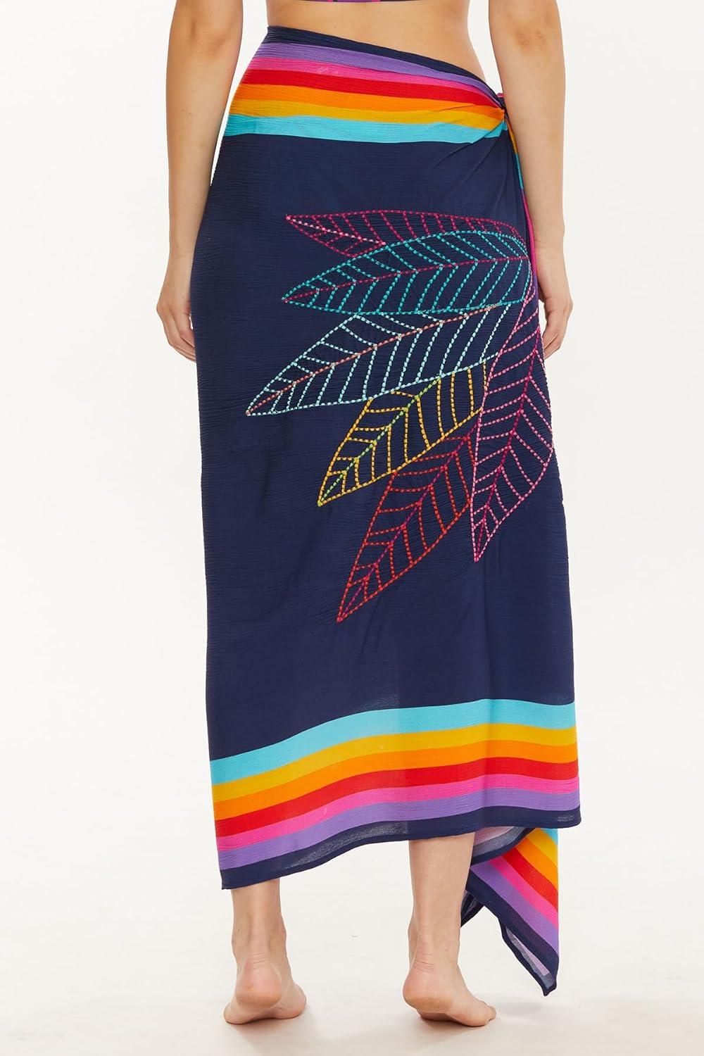 imageTrina Turk Womens Pareo Sarong Casual Beach Cover Ups for WomenWailea Multicolor