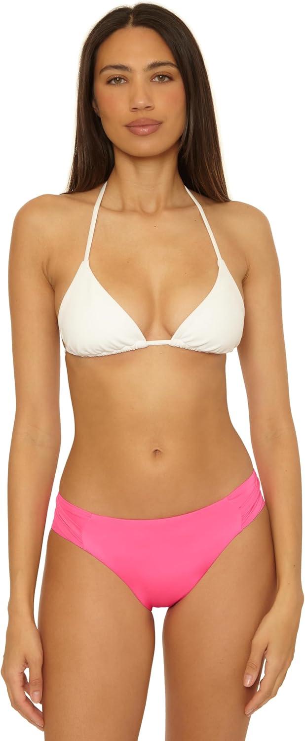 imageTrina Turk Womens Standard Tab Side Pants Cheeky Coverage Beach Cover Ups Monaco Point Pink 10