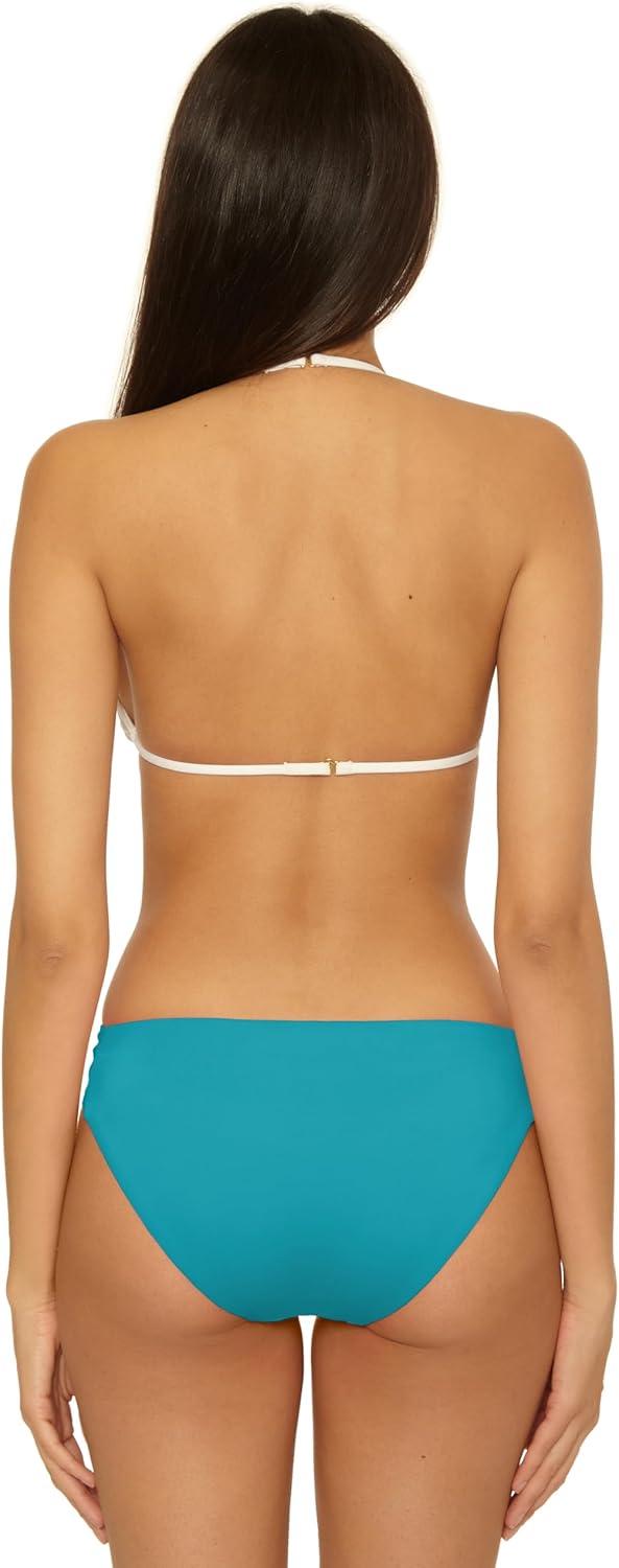imageTrina Turk Womens Standard Tab Side Pants Cheeky Coverage Beach Cover Ups Monaco Turkana Teal A 10