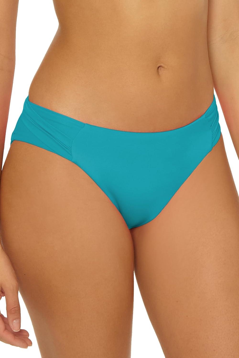 imageTrina Turk Womens Standard Tab Side Pants Cheeky Coverage Beach Cover Ups Monaco Turkana Teal A 10