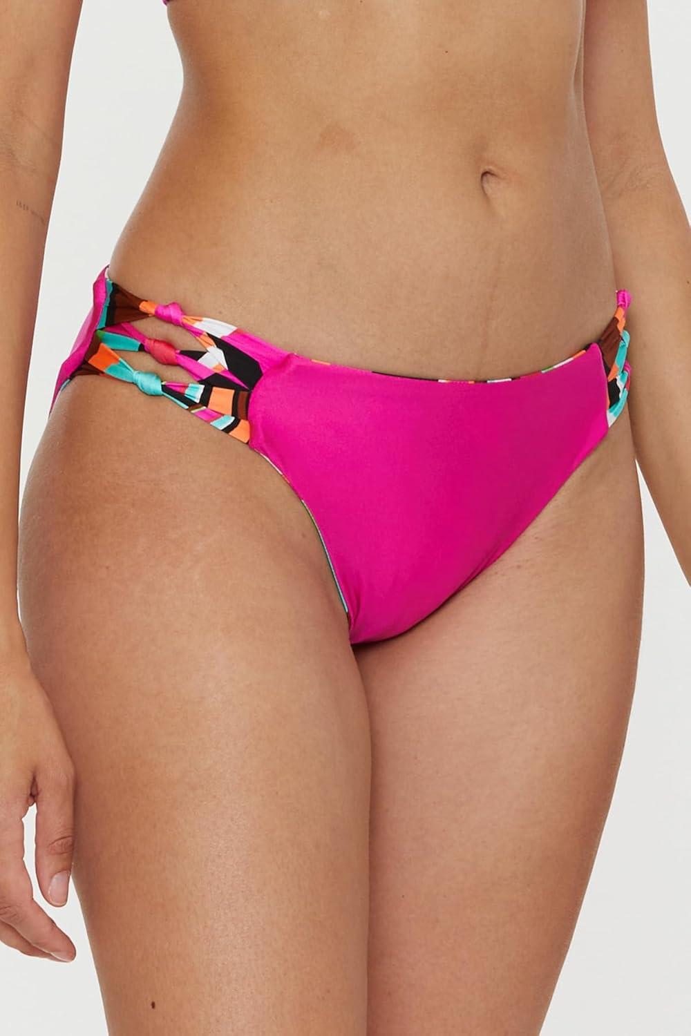 imageTrina Turk Womens Swoop Knotted Hipster Bikini Bottom Cheeky Coverage Swimwear Separates for Women