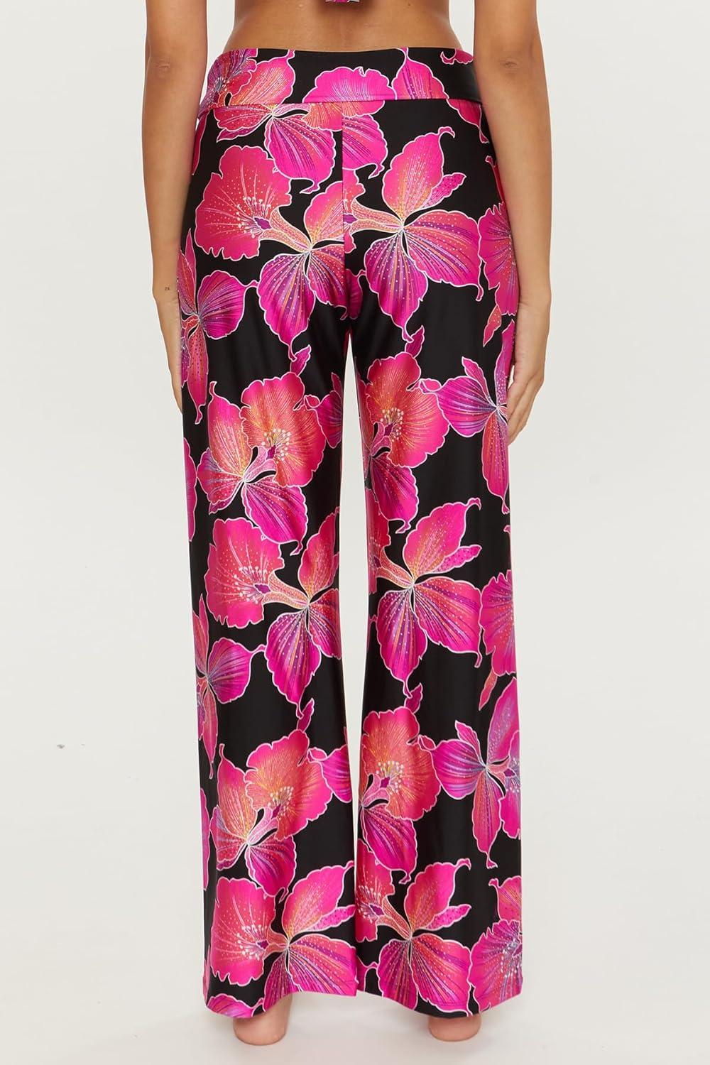 imageTrina Turk womens Swim Pants Casual Wide Leg Beach Cover Ups for WomenFleury Multicolor