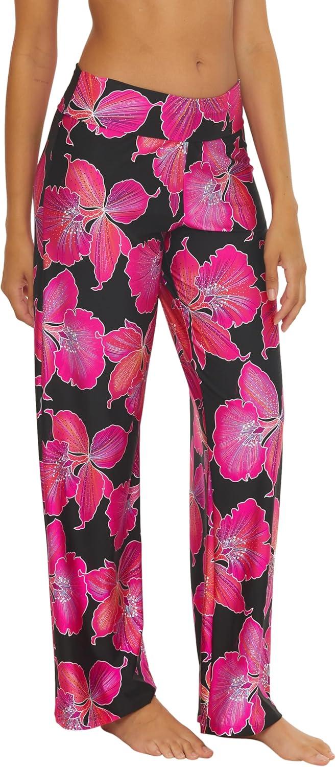 imageTrina Turk womens Swim Pants Casual Wide Leg Beach Cover Ups for WomenFleury Multicolor A