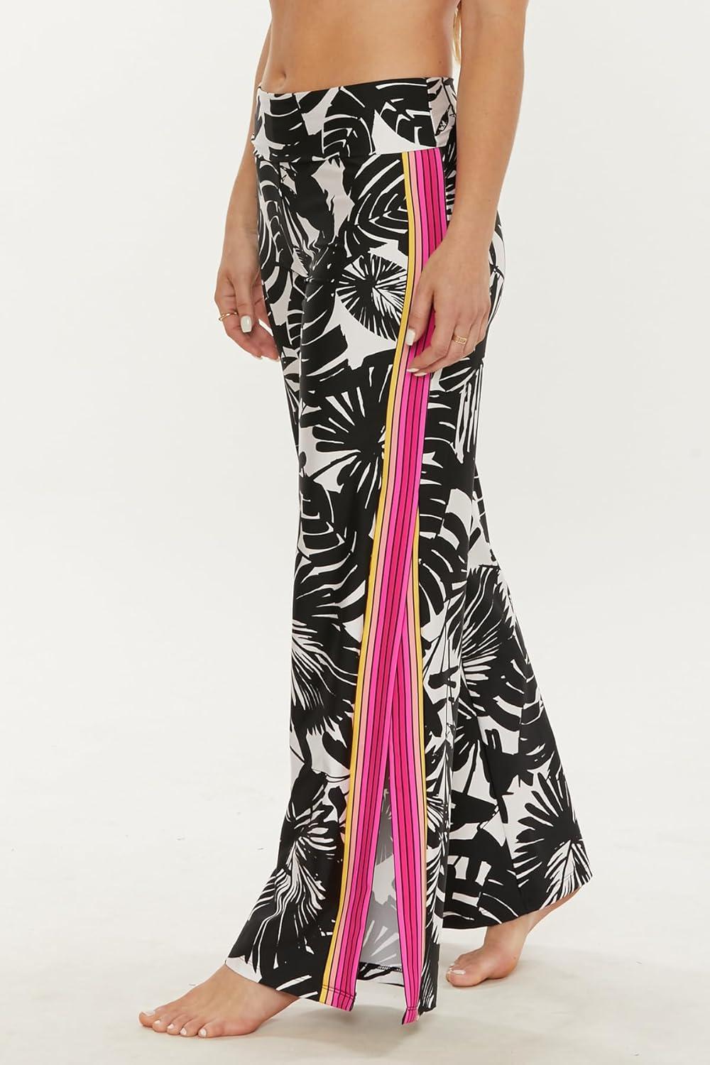 imageTrina Turk womens Swim Pants Casual Wide Leg Beach Cover Ups for WomenLennox Black Vanilla