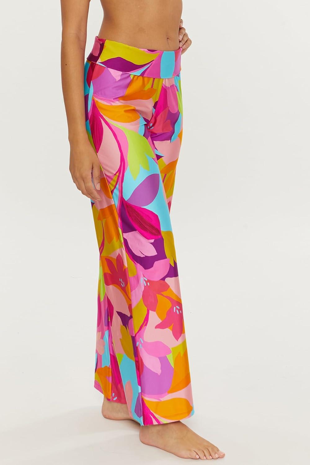 imageTrina Turk womens Swim Pants Casual Wide Leg Beach Cover Ups for WomenLileth Multicolor