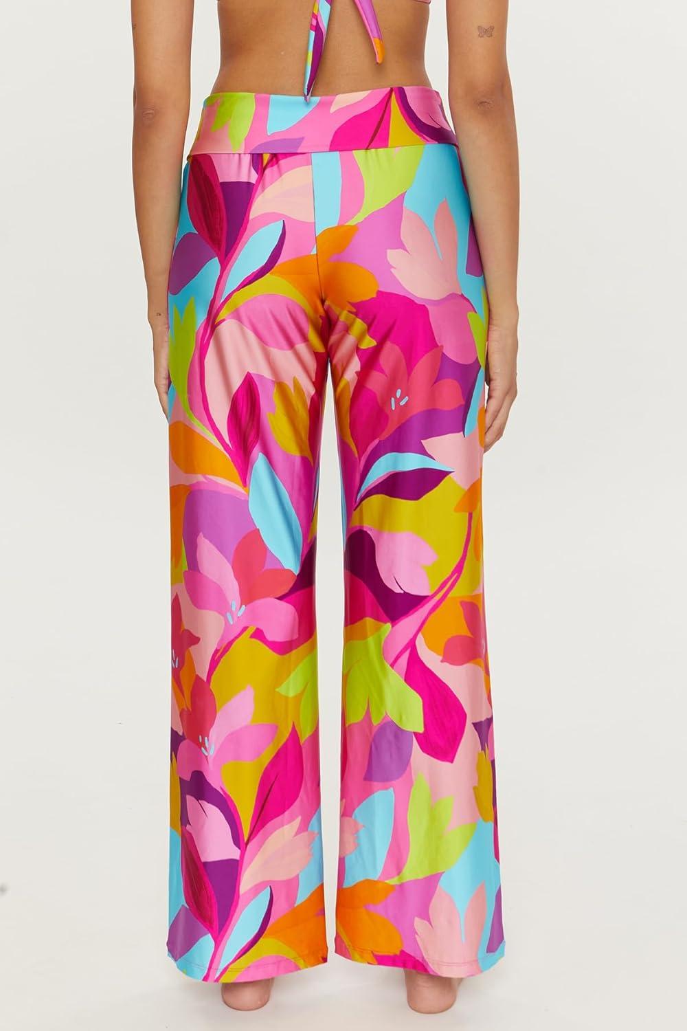 imageTrina Turk womens Swim Pants Casual Wide Leg Beach Cover Ups for WomenLileth Multicolor