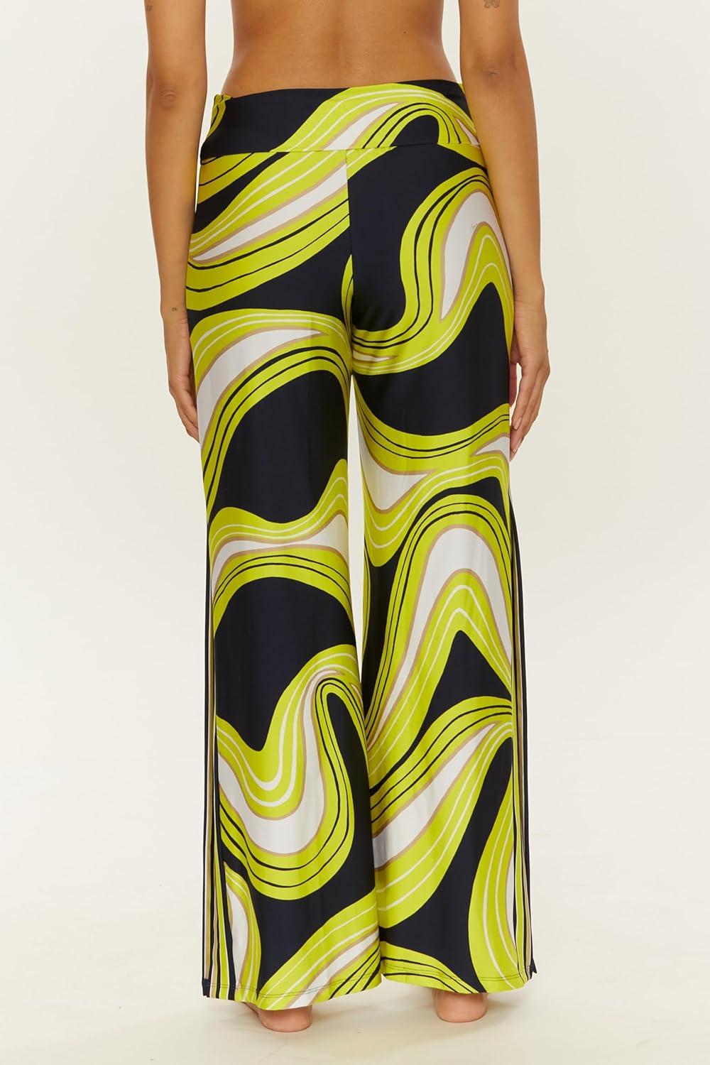 imageTrina Turk womens Swim Pants Casual Wide Leg Beach Cover Ups for WomenSerena Multicolor
