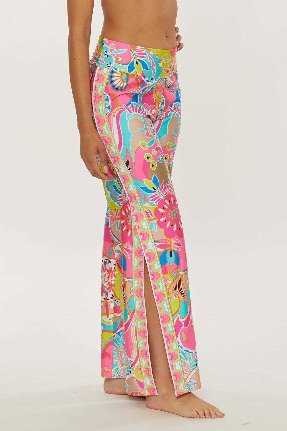 imageTrina Turk womens Swim Pants Casual Wide Leg Beach Cover Ups for WomenVenus Multicolor