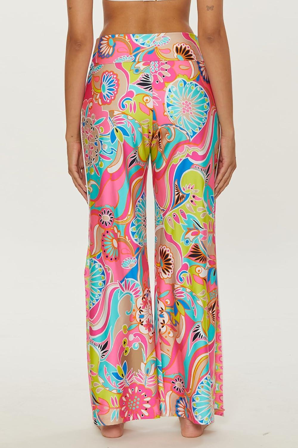 imageTrina Turk womens Swim Pants Casual Wide Leg Beach Cover Ups for WomenVenus Multicolor