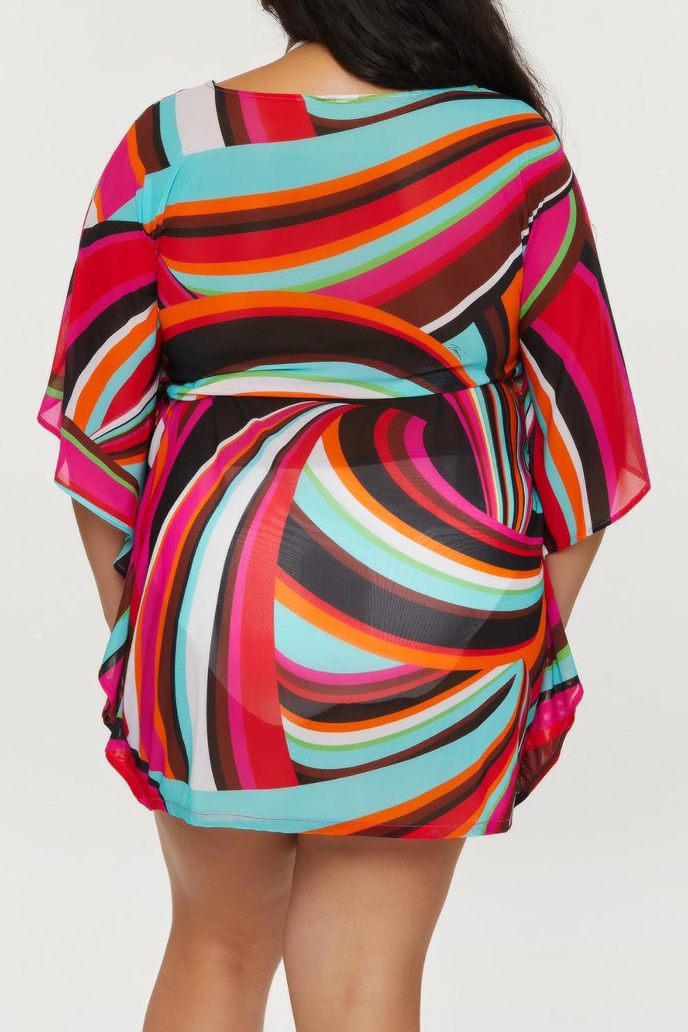 imageTrina Turk womens Swoop Belted Caftan Casual Beach Cover Ups for WomenMulticolor