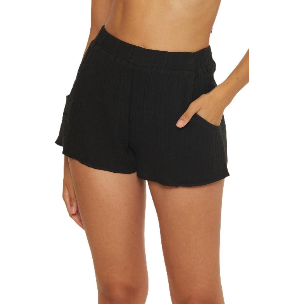 imageTrina Turk Pocket Shorts Casual Beach Cover Ups for WomenSerene Black