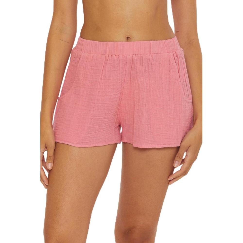 imageTrina Turk Pocket Shorts Casual Beach Cover Ups for WomenSerene Carnation
