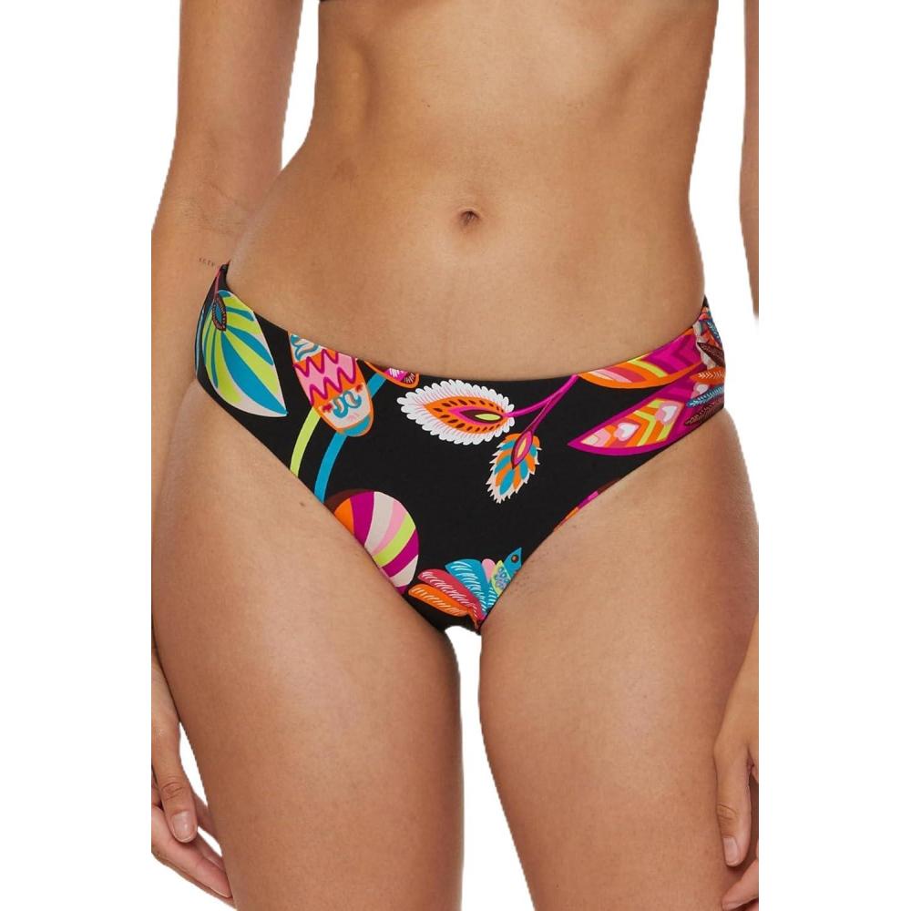 imageTrina Turk Womens Luminary Hipster Bikini Bottom Floral Print Cheeky Coverage Swimwear Separates for WomenMulticolor