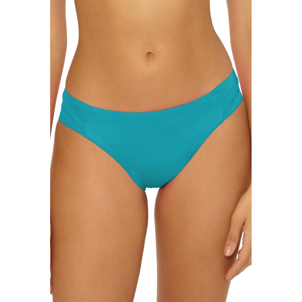 imageTrina Turk Womens Standard Tab Side Pants Cheeky Coverage Beach Cover Ups Monaco Turkana Teal A 10