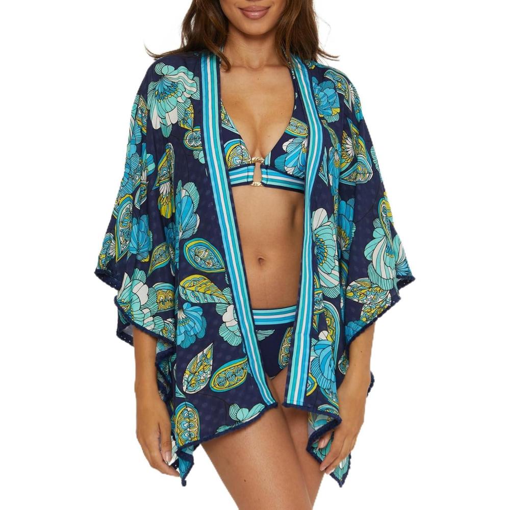imageTrina Turk womens Open Front Tunic Casual Beach Cover Ups for WomenPirouette Multicolor