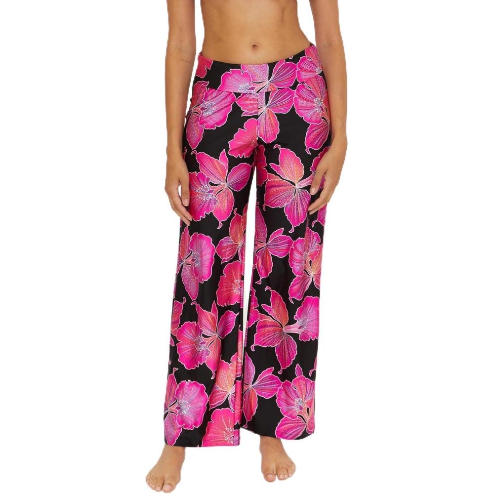 imageTrina Turk womens Swim Pants Casual Wide Leg Beach Cover Ups for WomenFleury Multicolor