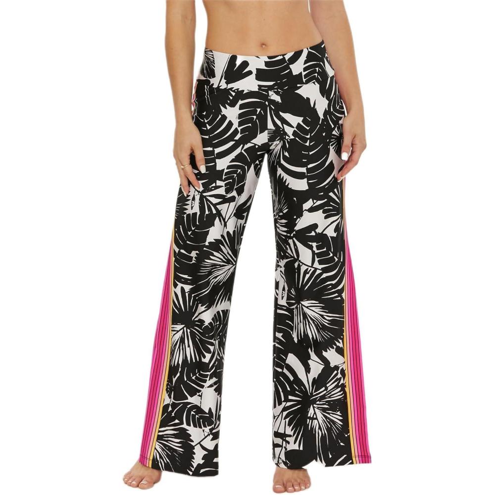 imageTrina Turk womens Swim Pants Casual Wide Leg Beach Cover Ups for WomenLennox Black Vanilla