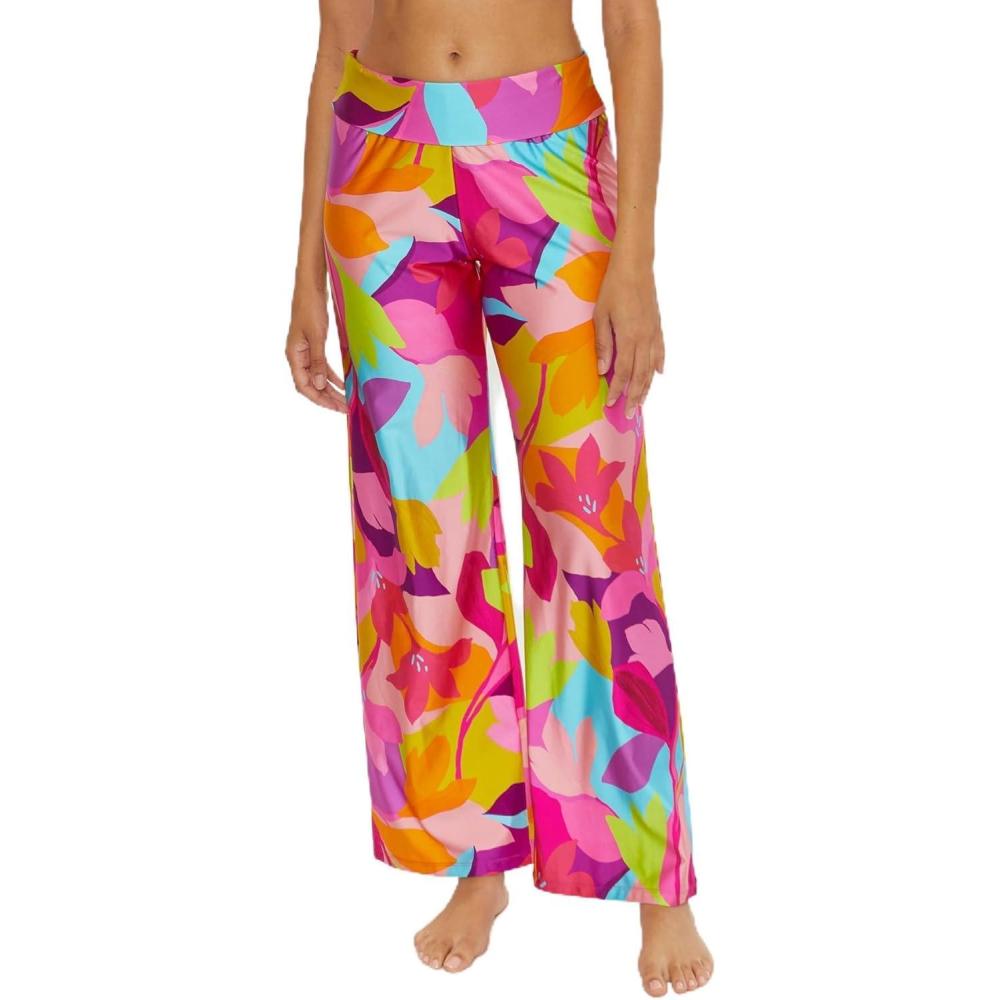 imageTrina Turk womens Swim Pants Casual Wide Leg Beach Cover Ups for WomenLileth Multicolor