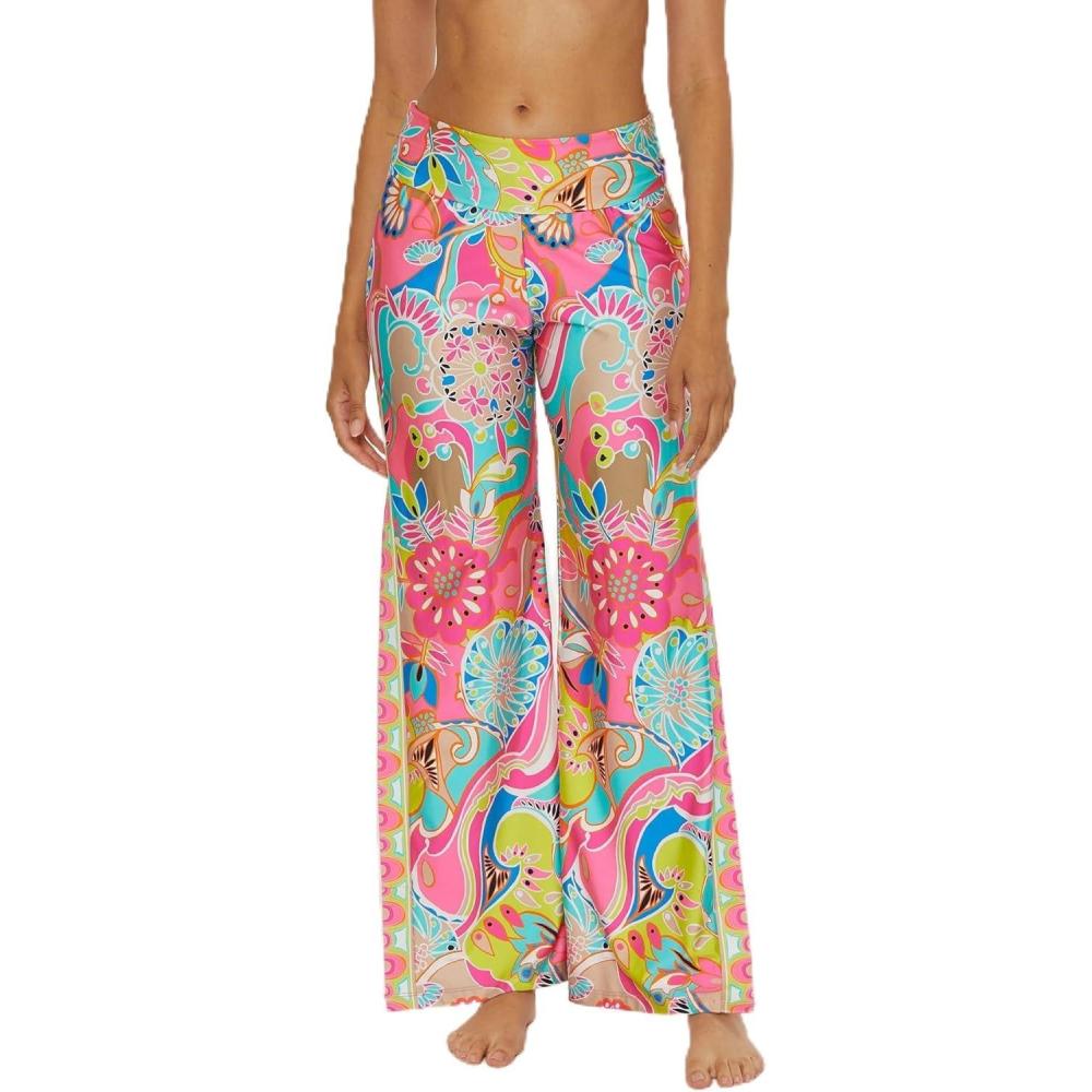 imageTrina Turk womens Swim Pants Casual Wide Leg Beach Cover Ups for WomenVenus Multicolor