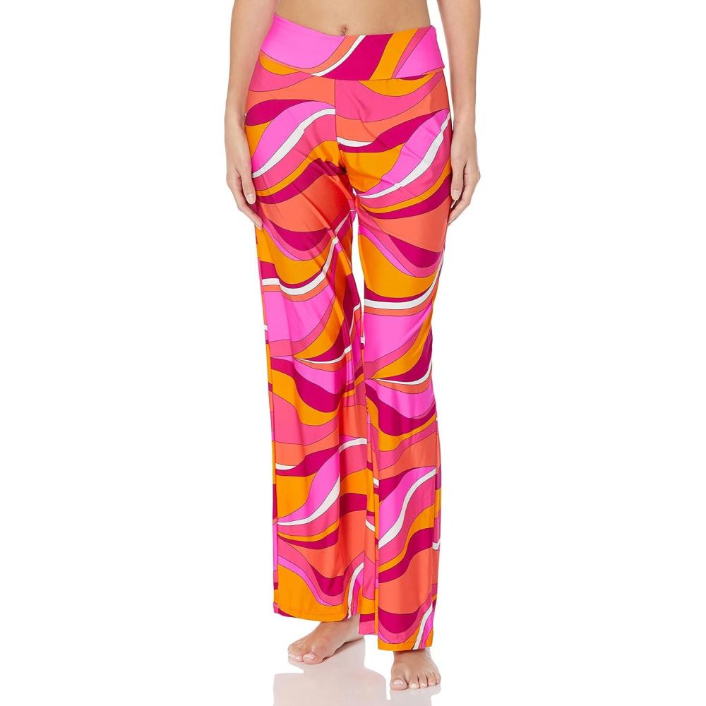 imageTrina Turk womens Swim Pants Casual Wide Leg Beach Cover Ups for WomenVivid Vista Multicolor