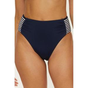 Trina Monaco High Waisted Bikini Bottom, Cheeky Coverage, Swimwear Separates for Women(Ink a)