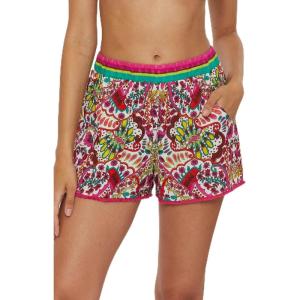 Trina Turk Pocket Shorts, Casual, Beach Cover Ups for Women(Hawaiian Garden (Multicolor))