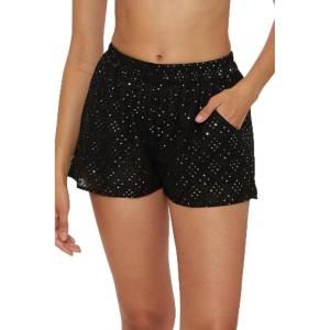 Trina Turk Pocket Shorts, Casual, Beach Cover Ups for Women(Mazarine (Black))