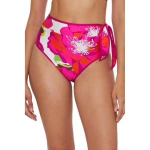 Trina Turk Women’s Bloom High Waisted Pants, Floral Print, Cheeky Coverage, Beach Cover Ups(Multicolor)