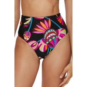 Trina Turk Women’s Luminary Reversible High Waisted Bikini Bottom, Floral Print, Cheeky Coverage, Swimwear Separates(Multicolor)