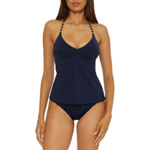 Trina Turk Women’s Monaco Ring Tankini, Casual, Swimsuit Tops(Ink)