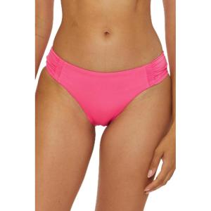 Trina Turk Women’s Monaco Shirred Side Hipster Bikini Bottom, Cheeky Coverage, Swimwear Separates(Point Pink)
