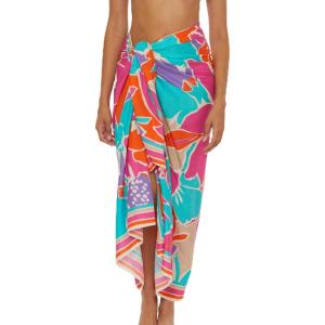 Trina Turk Womens Pareo Sarong, Casual, Beach Cover Ups for Women(Amalfi (Multicolor))