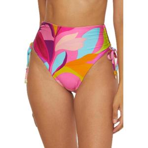 Trina Turk Women’s Standard Lilleth High Waisted Bikini Bottom, Floral Print, Cheeky Coverage, Swimwear Separates(Multicolor)