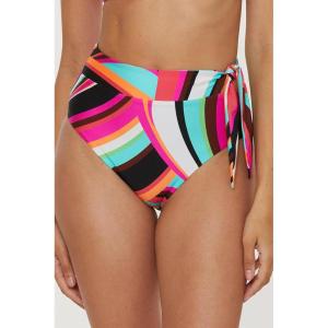 Trina Turk Women’s Swoop Sash Tie High Waisted Bikini Bottom, Cheeky Coverage, Swimwear Separates