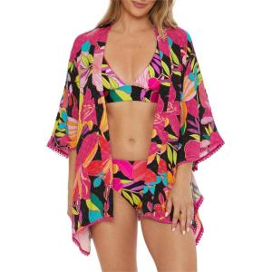 Trina Turk womens Open Front Tunic, Casual, Beach Cover Ups for Women(Solar (Multicolor))