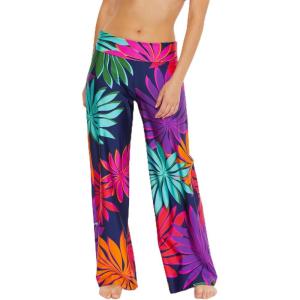 Trina Turk womens Swim Pants, Casual, Wide Leg, Beach Cover Ups for Women(Wailea (Multicolor))