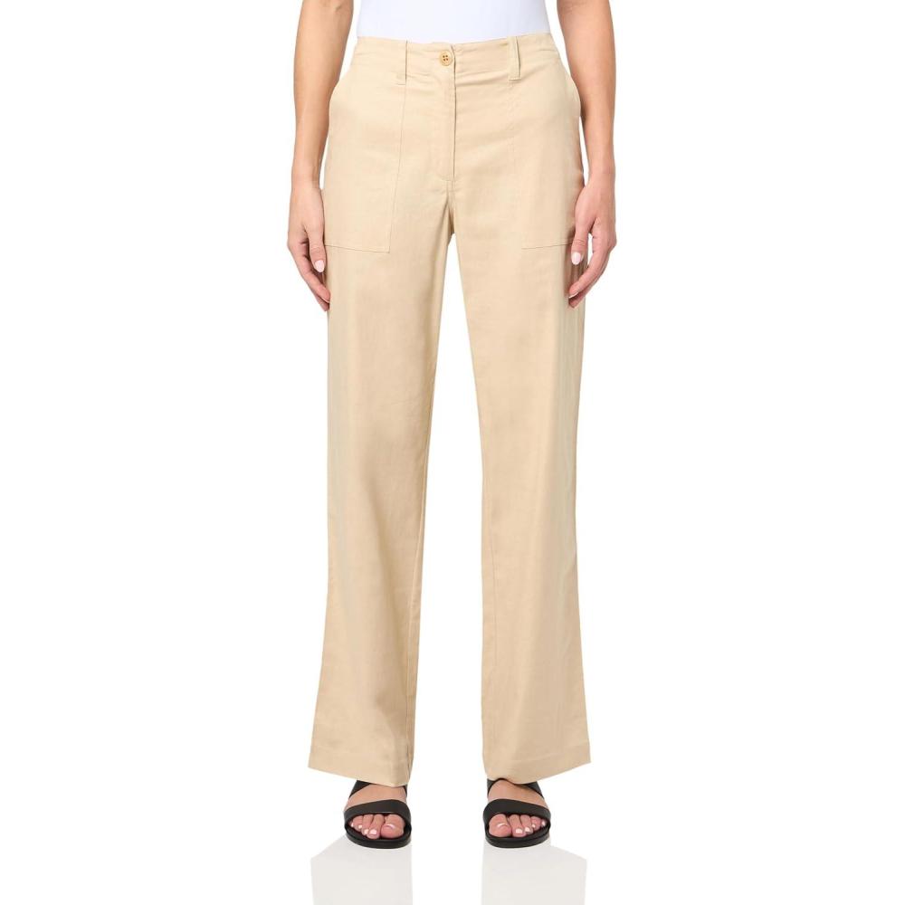 imageTrina Turk Womens Linen Blend PantsBiscotti