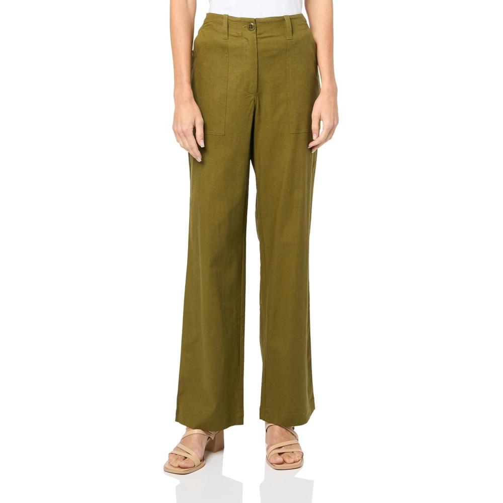 imageTrina Turk Womens Linen Blend PantsSorrento Sage