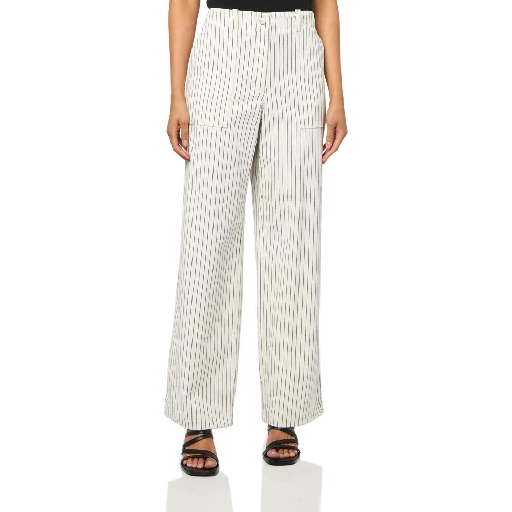 imageTrina Turk Womens Linen Blend PantsWhitewashInk