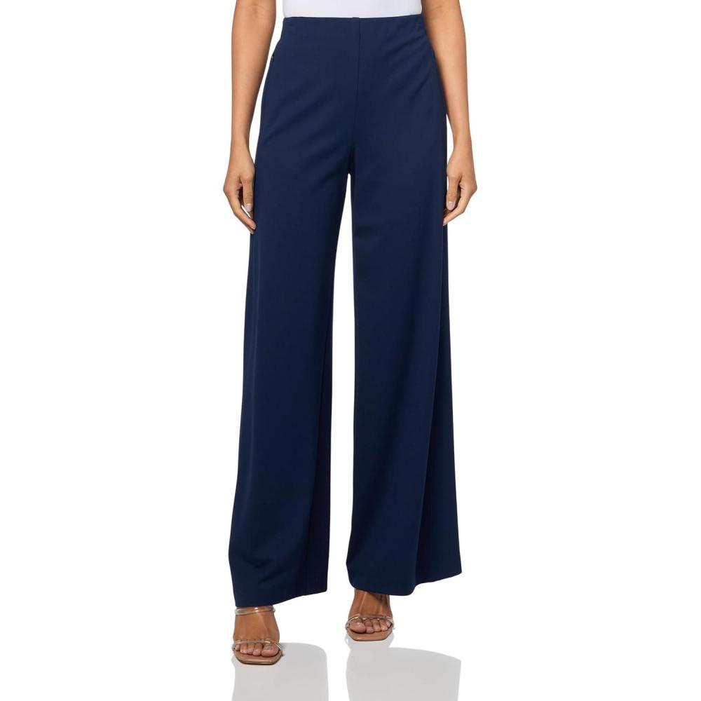 imageTrina Turk Womens Ponte Wide Leg PantInk
