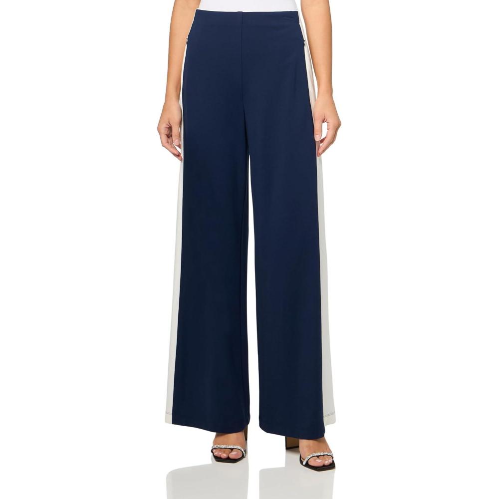 imageTrina Turk Womens Ponte Wide Leg PantInkWhitewash