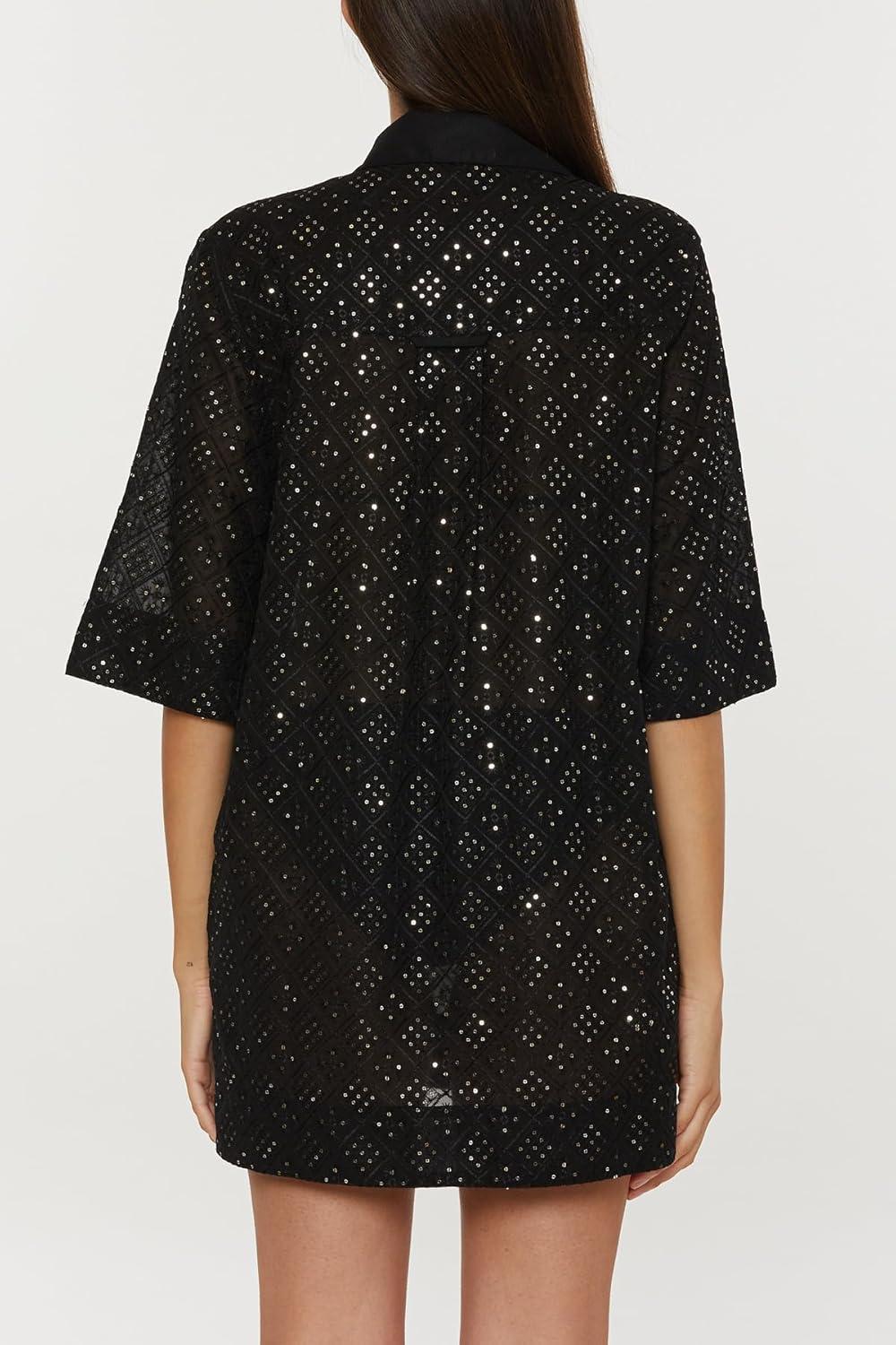 imageTrina Turk Mazarine Tunic Casual Beach Cover Ups for WomenBlack