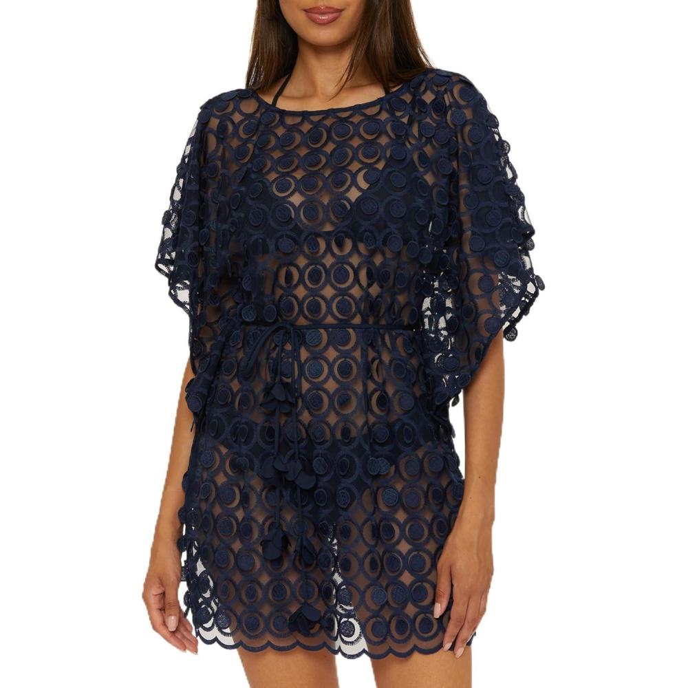 imageTrina Turk womens Poolside Bubbly Caftan Casual Sheer Beach Cover Ups for WomenInk