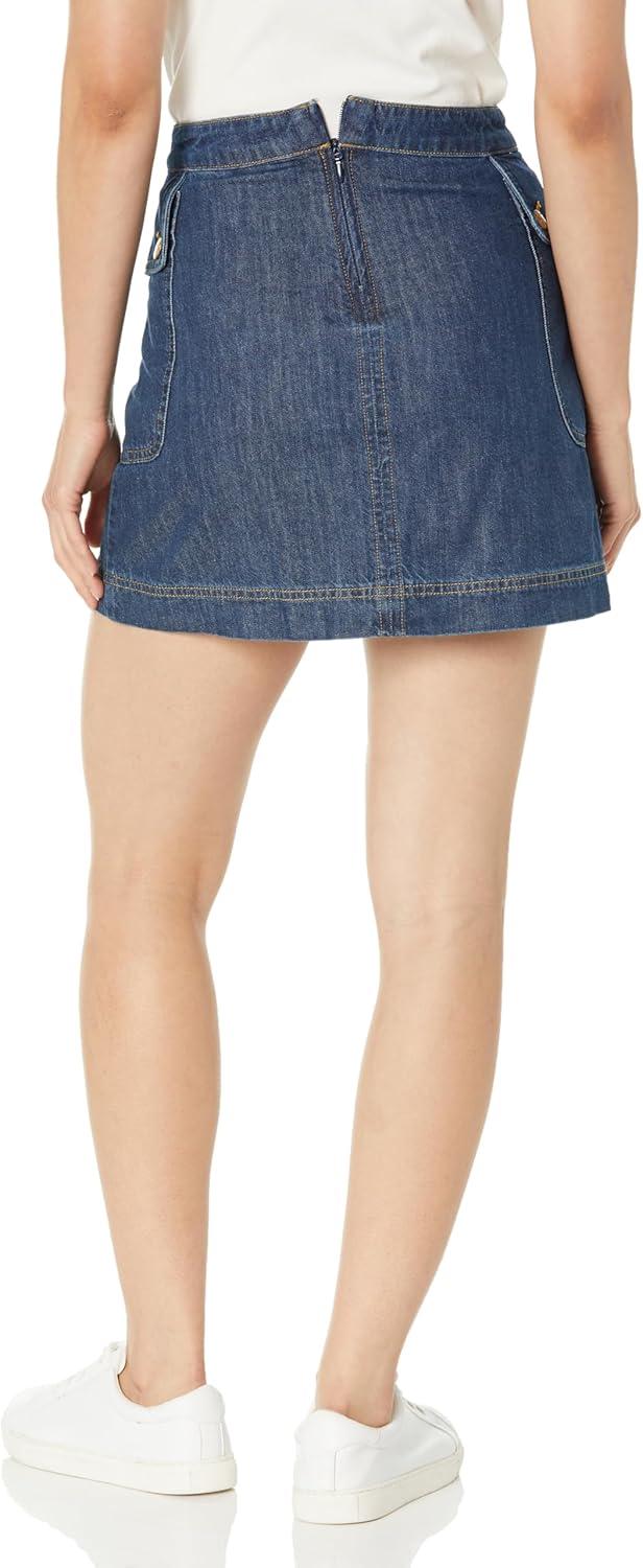 imageTrina Turk Womens Denim Mini SkirtBlue